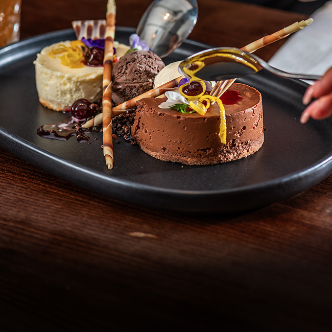 Dessert menu at The Wavendon Arms